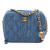 Chanel AB Chanel Blue Denim Denim Fabric Quilted Pearl Crush Camera Bag Italy