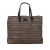 Fendi B Fendi Brown Dark Brown Canvas Fabric Zucchino Tote Italy
