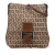 Fendi B Fendi Brown Beige Canvas Fabric Zucchino Crossbody Italy