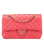 Chanel AB Chanel Pink Strawberry Caviar Leather Leather Medium Classic Caviar Double Flap France