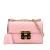 Gucci B Gucci Pink Calf Leather Small Guccissima Padlock Crossbody Italy