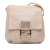Fendi B Fendi Gold Canvas Fabric Zucchino Metallic Flap Crossbody Italy