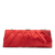 Valentino B Valentino Red Satin Fabric Pleated Chain Evening Clutch Italy