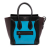 Celine B Celine Blue Calf Leather Micro Tricolor Luggage Tote Italy