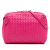 Bottega Veneta B Bottega Veneta Pink Hot Pink Nappa Leather Leather Nappa Intrecciato Nodini Crossbody Italy