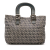 Fendi B Fendi Gray Canvas Fabric Small Zucchino Twins Tote Italy