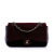 Chanel AB Chanel Red Bordeaux Shearling Natural Material Medium Tricolor CC Quilted Single Flap France