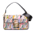 Fendi Brown Chinese Valentines Day Zucca Embroidered Canvas Baguette Satchel Italy