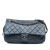 Chanel B Chanel Blue Dark Blue Caviar Leather Leather Jumbo Quilted Iridescent Caviar Easy Flap Italy