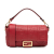 Fendi B Fendi Red Calf Leather Zucca Embossed Baguette Satchel Italy