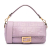 Fendi B Fendi Purple Light Purple Calf Leather Zucca Embossed Baguette Satchel Italy