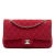 Chanel B Chanel Red Cotton Fabric Medium Classic Jersey Double Flap France