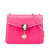 Bvlgari AB Bvlgari Pink Dark Pink Calf Leather Small Square Serpenti Forever Chain Crossbody Italy
