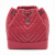 Chanel Gabrielle Matelassè Distressed Calfskin Leather 2-Ways Bucket Backpack Cherry Red