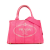 Prada B Prada Pink Hot Pink Canvas Fabric Small Canapa Logo Satchel India