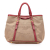 Prada B Prada Brown Beige with Pink Rose Gold Canvas Fabric Canapa Logo Bow Satchel Turkey