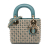 Christian Dior B Dior Brown Beige Canvas Fabric Mini Honeycomb Embroidery Crystal Lady Dior Italy