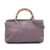 Gucci B Gucci Purple Lilac Calf Leather Medium skin Bamboo Shopper Satchel Italy