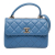 Chanel AB Chanel Blue Light Blue Lambskin Leather Leather Small Quilted Lambskin Trendy CC Flap Italy