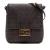 Fendi B Fendi Brown Coated Canvas Fabric Zucchino Spalmati Crossbody Italy