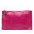 Prada B Prada Pink Hot Pink Saffiano Leather Lux Zip Clutch Italy