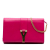 Saint Laurent B Saint Laurent Pink Dark Pink Calf Leather Chyc Ligne Wallet on Chain Italy