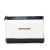 Balenciaga AB Balenciaga White Canvas Fabric M Navy Clip Clutch Italy