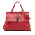Gucci B Gucci Red Calf Leather Small Bamboo Daily Satchel Italy