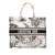Christian Dior Book Tote Large Embroidery Canvas Handbag White