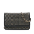 Chanel B Chanel Black Calf Leather Studded Wallet on Chain Italy
