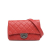 Chanel B Chanel Red Goatskin Leather Small Quilted Double Carry Waist Chain Flap Italy