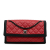 Chanel B Chanel Red Lambskin Leather Leather CC Grossgrain trim Lambskin Flap Shoulder Bag Italy