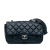 Chanel AB Chanel Blue Navy Lambskin Leather Leather CC Quilted Perforated Lambskin Single Flap Italy
