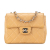 Chanel B Chanel Brown Caramel Lambskin Leather Leather Mini Square Classic Lambskin Single Flap France