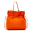 Prada B Prada Orange Nylon Fabric Tessuto Logo Drawstring Tote Italy