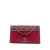 Chanel B Chanel Red Lambskin Leather Leather CC Lambskin and Tweed Flap Italy