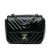 Chanel B Chanel Black Patent Leather Leather Mini Square Classic Chevron Patent Flap Italy