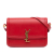 Saint Laurent B Saint Laurent Red Calf Leather Medium skin Solferino Satchel In Box Italy