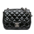 Chanel B Chanel Black Patent Leather Leather Mini Square Classic Patent Single Flap Italy