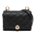 Chanel B Chanel Black Calf Leather Mini Quilted skin Pearl CC Accordion Flap Italy
