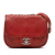 Chanel B Chanel Red Goatskin Leather Paris Dallas Wild Stitch Flap Italy