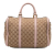 Gucci B Gucci Brown Beige with Pink Light Pink Canvas Fabric Medium GG Joy Boston Bag Italy