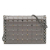 Chanel Gray Small Lambskin Chocolate Bar CC Piercing Studded Chain Flap Italy