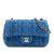 Chanel B Chanel Blue Tweed Fabric Mini Rectangular Classic Single Flap France