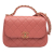 Chanel AB Chanel Pink Salmon Lambskin Leather Leather Quilted Lambskin Chain Infinity Top Handle Bag Italy