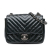 Chanel B Chanel Blue Navy Patent Leather Leather Mini Square Classic Chevron Patent Single Flap Italy