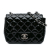 Chanel B Chanel Black Patent Leather Leather Mini Square Classic Patent Single Flap Italy