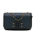 Chanel B Chanel Blue Navy with Black Caviar Leather Leather Small Bicolor Caviar CC Filigree Flap Italy