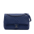 Chanel B Chanel Blue Dark Blue Lambskin Leather Leather Large Lambskin CC Crossing Flap Italy