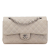 Chanel B Chanel Gray Light Gray Caviar Leather Leather Medium Classic Caviar Double Flap France